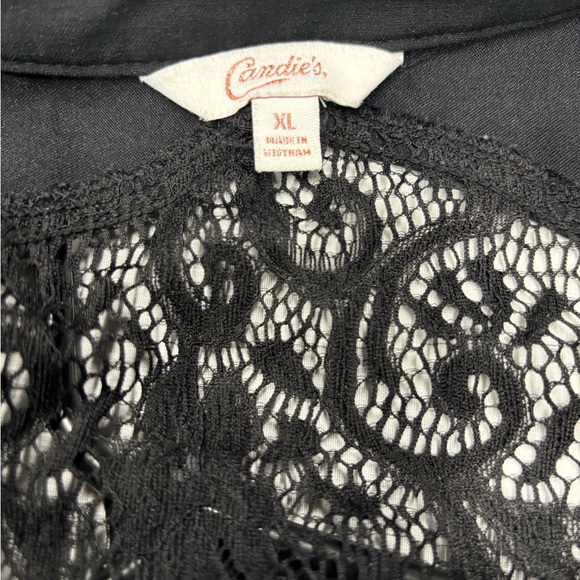 Candies brand. Women’s lace shirt. Black. Size XL. - Picture 3 of 3